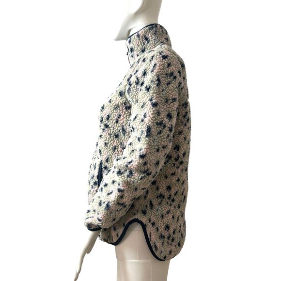 LIV Sherpa Fleece Pullover Jacket Women M Pink Green Navy 1/4 Zip Speckled  Logo - Picture 3 of 16